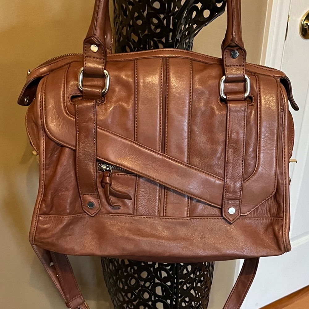Gorgeous Junior Drake Brown Soft Italian Leather Shoulder Bag